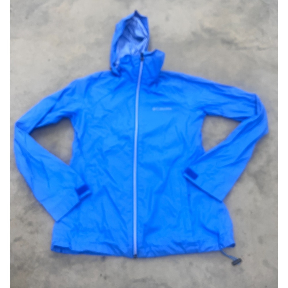 Columbia‎ Switchback IV Jacket Womens S Blue Full Zip Hooded Windbreaker Hiking